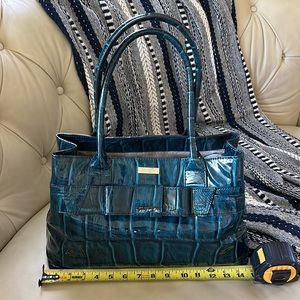 Kate Spade handbag croc embossed teal